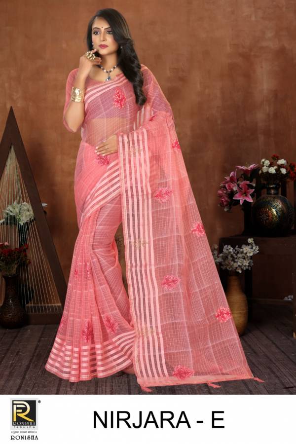 Ronisha Nirjara New Fancy Designer Ethnic Wear Silk Saree Collection